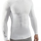 SUB Sports COLD Mens Compression Shirt Mock Neck L/S Top Thermal Base sz M White