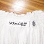 ST JOHN'S BAY Textured White Cotton Boho Peasant Top sz Plus 1X Off Shoulder