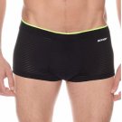 NWT Men's 2(X)ist Sliq Micro Trunk sz L (34-36) Black w/Lime Waistband