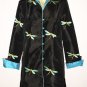 La Cera Evening Wear Blue Black Dragonfly Jacket Womens sz Medium Asian Inspire