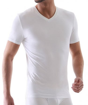 NIP David Archy Men's 3 Pack Micro Modal Slim Fit V-Neck T-Shirts sz Large $69