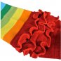 NWT Wrapables Rainbow Ruffle Toddler Leggings - Red Fits Approx. 3.5' Height