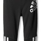 NWT Adidas Girls' Active Capri Tight Leggings sz 6X Black & Silver