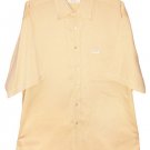 Turnbury Men's Dressy Button-Down Short Sleeve Shirt, sz XL, Yellow Gold MINT