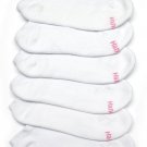 Hanes Women's Cushioned No-Show Socks 6-Pack White Shoe Size 5-9