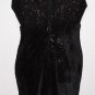 Marina Plus-Size Sequined Velvet Dress w/ Surplice Front and "V" Back sz 14W