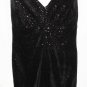 Marina Plus-Size Sequined Velvet Dress w/ Surplice Front and "V" Back sz 14W