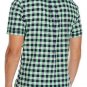 IZOD Saltwater Dockside Chambray Plaid Short S/S sz XL Green & Navy