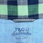 IZOD Saltwater Dockside Chambray Plaid Short S/S sz XL Green & Navy