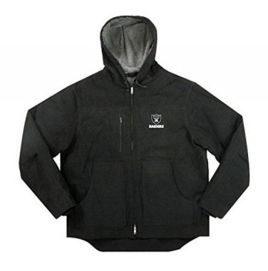 NWT NFL Trailblazer Black Canvas Fleece Lined Hooded Jacket sz 4XL Raiders