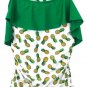 FARYSAYS Stylish Ruffle Off the Shoulder One-Piece Swimsuit sz S Pineapple NWOT