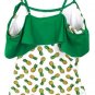 FARYSAYS Stylish Ruffle Off the Shoulder One-Piece Swimsuit sz S Pineapple NWOT
