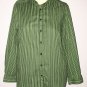 Roaman's Plus 22W Button Down Shirt Top Blouse Tunic Striped 100% Cotton Long