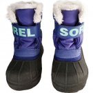 Sorel Snow Commander Childrens Winter Boots sz 9 Purple & Charcoal Girls Boys