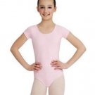 NWT Capezio Short Sleeve Leotard CC400C Pink sz Little Girl's Small 4-6