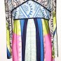 Muse by Boston Proper Monte V-Neck Hippie Boho Bell Sleeves Dress sz 12