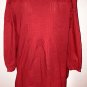 denim 24/7 Plus Size 3X Red Button Front Cotton Tunic Top Embroidered Front