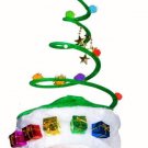 NWT Christmas Tree Coil Spring Hat Furry Decoratored