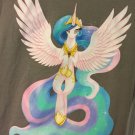 NWT Welovefine My Little Pony Princess Celestia Stare Tee Top sz L Gray