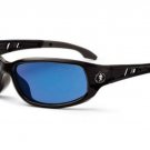 NWT Ergodyne Skullerz Valkyrie Safety Sunglasses Black Frame w/ Blue Mirror Lens
