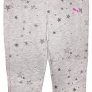 NWT Girl's PUMA Faded Star Print Gray  Jogger Pants sz 6 Pink Glo Piping
