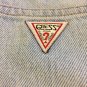 Vtg 80s 90s GUESS Light-Blue Faded Denim High-Waist Mom Jeans Shorts Grunge S