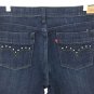 Levis 515 Boot Cut Studded Pockets Dark Wash Stretch Womens Jeans Size 12M MINT!