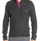 NWT Original Penguin Mens Chunky Full Zip Sweater sz Small True Black Wool Blend