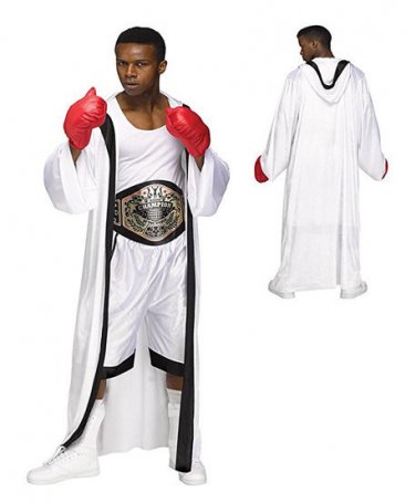 NIP CHAMP OSFM Std Deluxe Adult Men's Boxer Fighter Muhammed Ali Costume