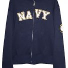 U.S. NAVY Mens XL Zip Hoodie RAPID DOMINANCE Eagle Patch Fleece Lined NEW Defect