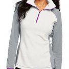 NWT $45 Columbia Women Glacial Fleece III Half-Zip Jacket sz L  Sea Salt/Grey
