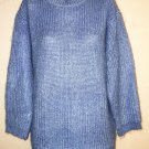 VTG ANDREA JOVINE Pullover Sweater Blue Mohair Wool Blend Mint Cond Oversized S