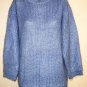 VTG ANDREA JOVINE Pullover Sweater Blue Mohair Wool Blend Mint Cond Oversized S