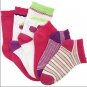NWT Fruit Of The Loom Girls 6 Pack Crew Ankle Socks Assorted Size 18-36 MO
