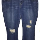 Levis 504 Size 18M Slouch Denim Blue Flap Pocket Boot Cut Denim Jeans Distress