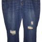 Levis 504 Size 18M Slouch Denim Blue Flap Pocket Boot Cut Denim Jeans Distress