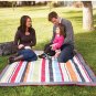 NIP JJ Cole Collections Outdoor Mat 5 ft x 5 ft Gray/Red Picnics, Nursey Compact