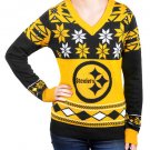 NFL Women's V-Neck Sweater Pittsburgh Steelers sz Medium NWOT