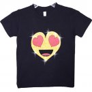 NWOT Emoji Heart Valentine's Day Tee Shirt Heart Eyes Big Smile sz 8