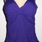 NWT Anne Cole Twist-Front Underwire Shirred Tankini sz 40 B/C Navy