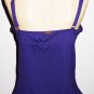NWT Anne Cole Twist-Front Underwire Shirred Tankini sz 40 B/C Navy