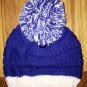 NWT Cable Knit Pom CC Beanie Blue & White SOLD OUT