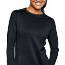 NIB Duofold by Champion Brushed Back Women's Crew sz S Black Warmer