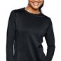 NIB Duofold by Champion Brushed Back Women's Crew sz S Black Warmer
