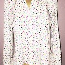 NWOT Sexy Criss-Cross Open Back L/S Hi Lo Button Down Blouse Top sz S
