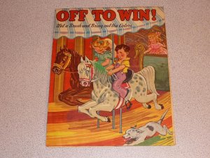 OFF TO WIN PAINT BRUSH COLOR SC 1944 WAR RARE BOOK