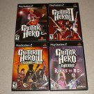 GUITAR HERO 1 2 3 80s AEROSMITH ENCORE PS2 100% 5 GAMES