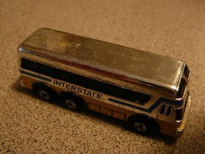 INTERSTATE CHROME BUS MICRO MACHINES VERY RARE