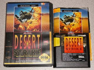 DESERT STRIKE EA RETURN GULF SEGA GENESIS 100% COMPLETE