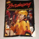 BREAKAWAY OFFICAL CANUCKS MAGAZINE VANCOUVER WINGS 1989